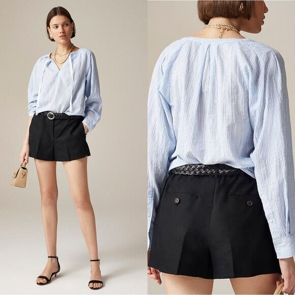 NWT J CREW 3" Harbor short in linen in black - Picture 1 of 7